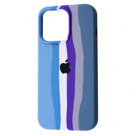 Чохол Rainbow Silicone Case iPhone 13 Pro Max - Blue/Dark blue