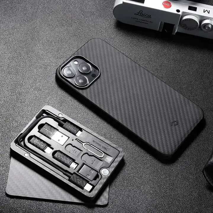 Чехол Чeхол Pitaka MagEZ Case 2 Twill Black/Grey for iPhone 13 Pro (KI1301P)