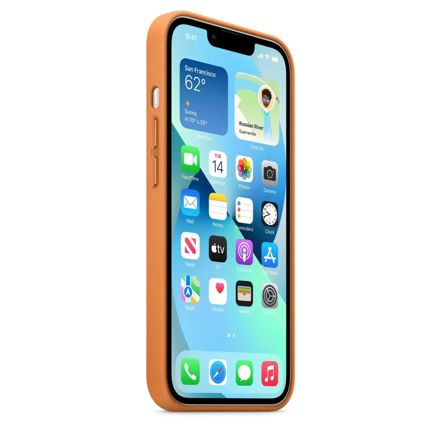 Чохол Apple iPhone 13 Leather Case with MagSafe - Golden Brown (MM103)