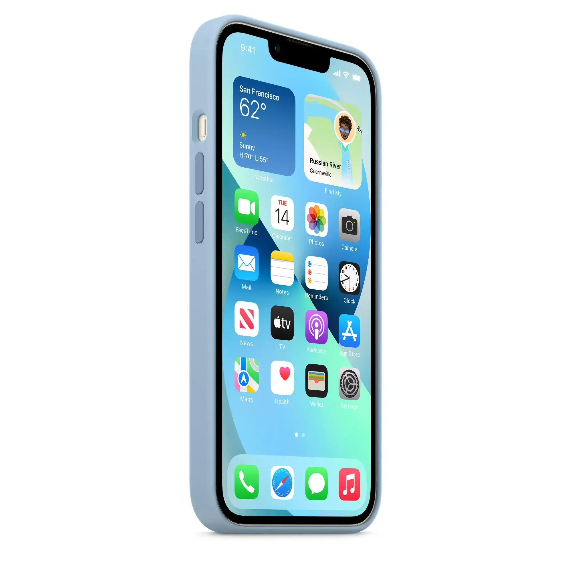 Чохол Apple iPhone 13 Silicone Case with MagSafe - Blue Fog (MN613) Lux Copy