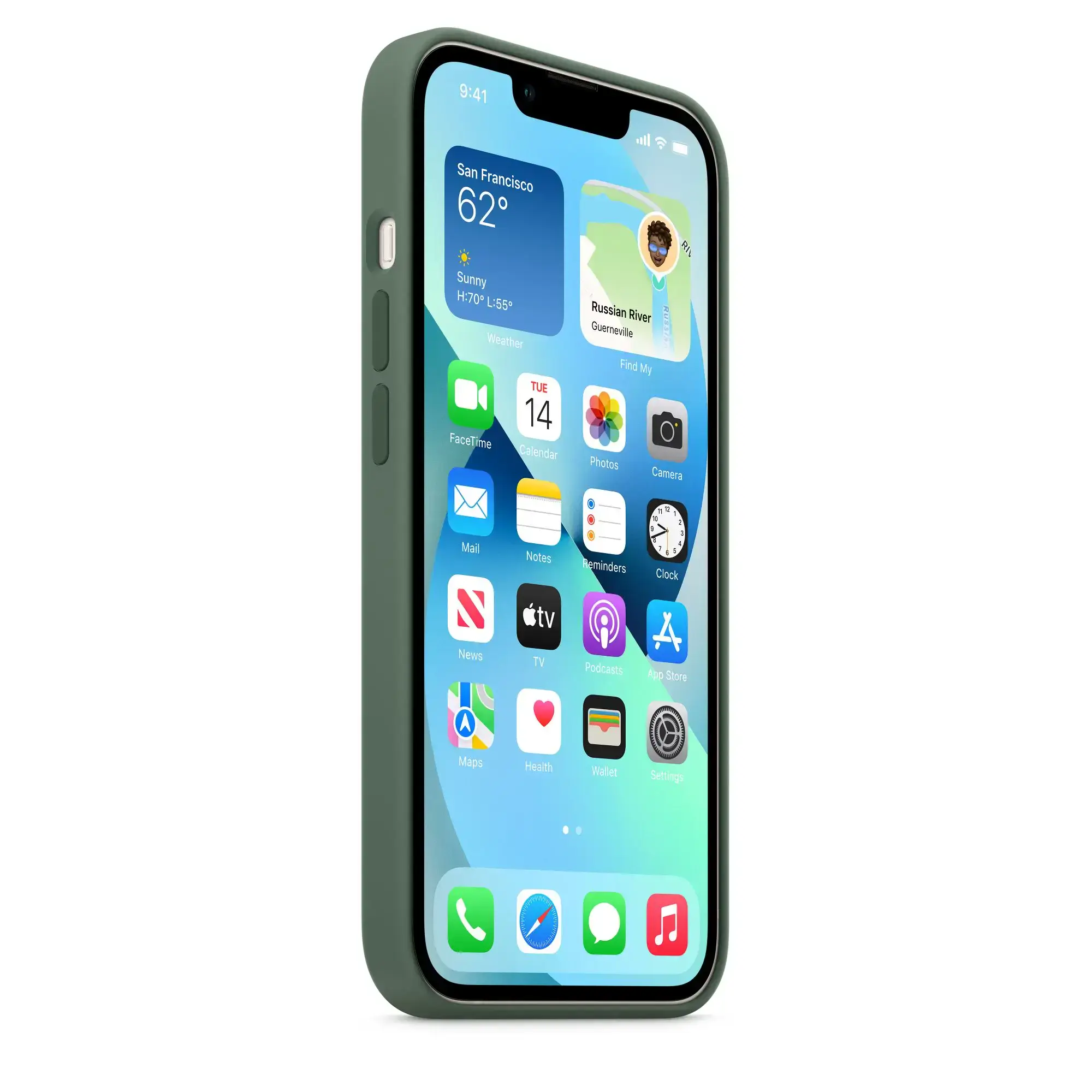 Чохол Apple iPhone 13 Silicone Case with MagSafe - Eucalyptus (MN633)
