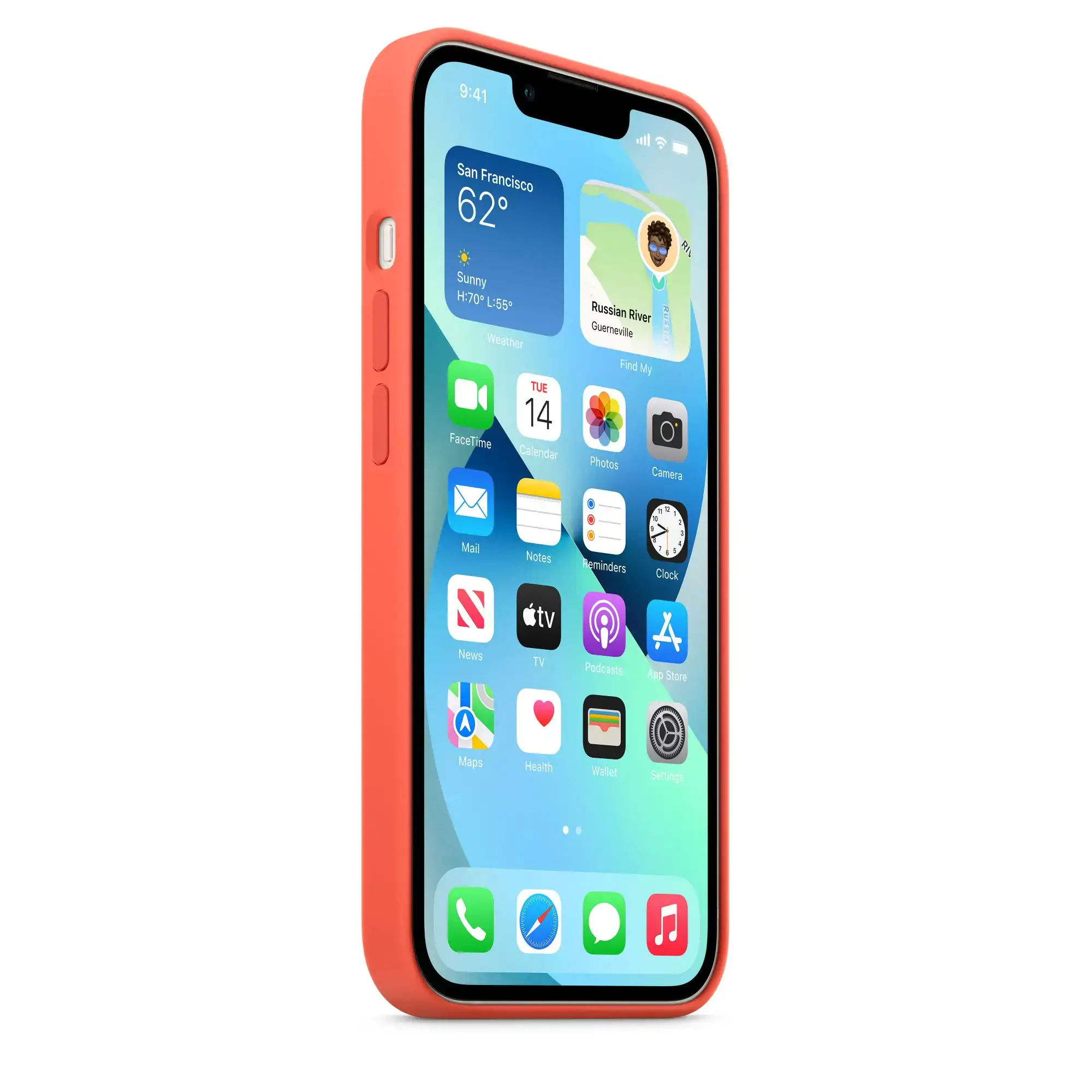 Чохол Apple iPhone 13 Silicone Case with MagSafe - Nectarine (MN643)