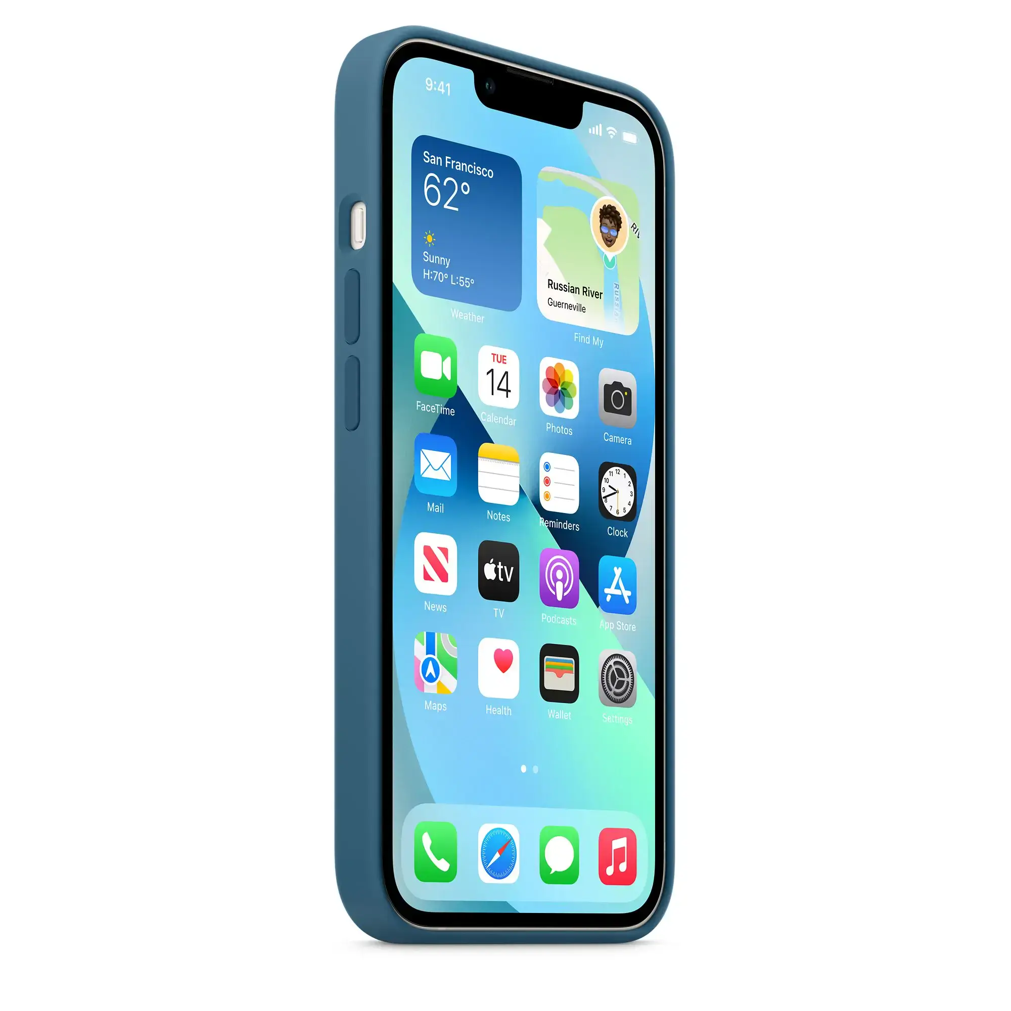 Чохол Apple iPhone 13 Silicone Case - Blue Jay (MM273) Lux Copy