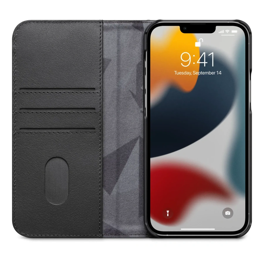 Чехол Decoded Leather Wallet for iPhone 13 mini - Black (DA22IPO54CW3BK)