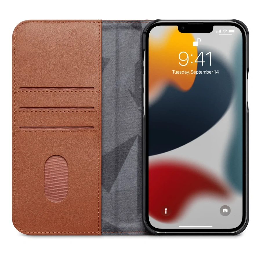 Чехол Decoded Leather Wallet for iPhone 13 - Black (DA22IPO61CW3BK)