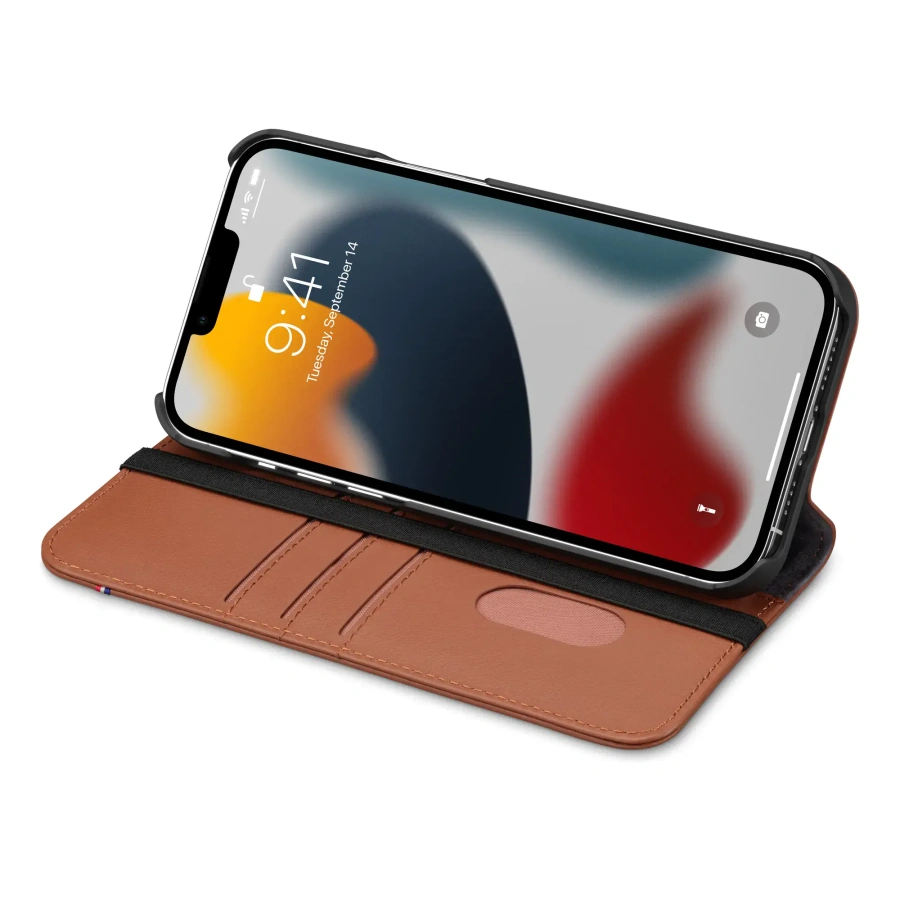 Чехол Decoded Leather Wallet for iPhone 13 - Black (DA22IPO61CW3BK)