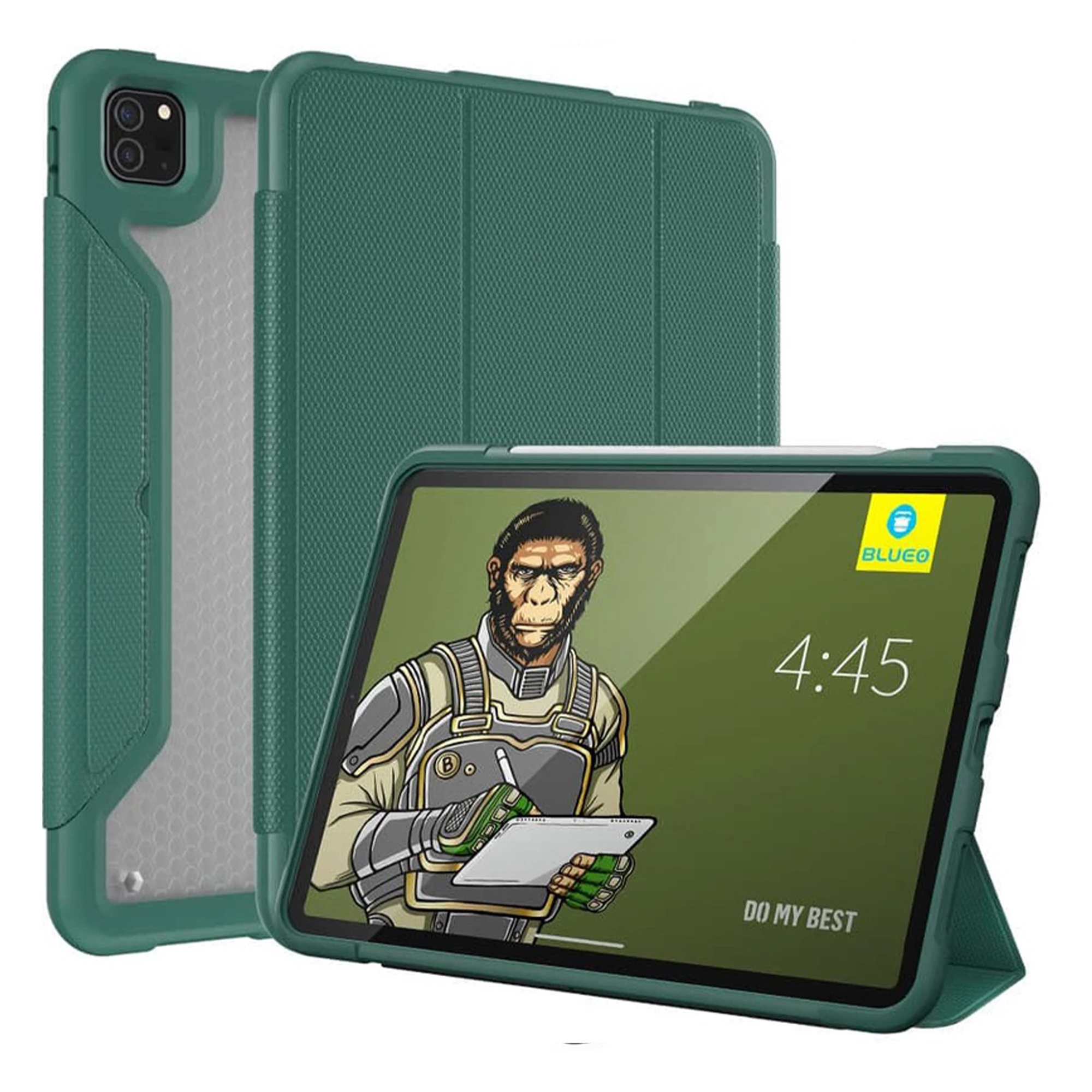 Чохол-книжка Blueo Drop Resistance Case with leather for iPad 10.2"/Air 2019 10.5" Dark Green