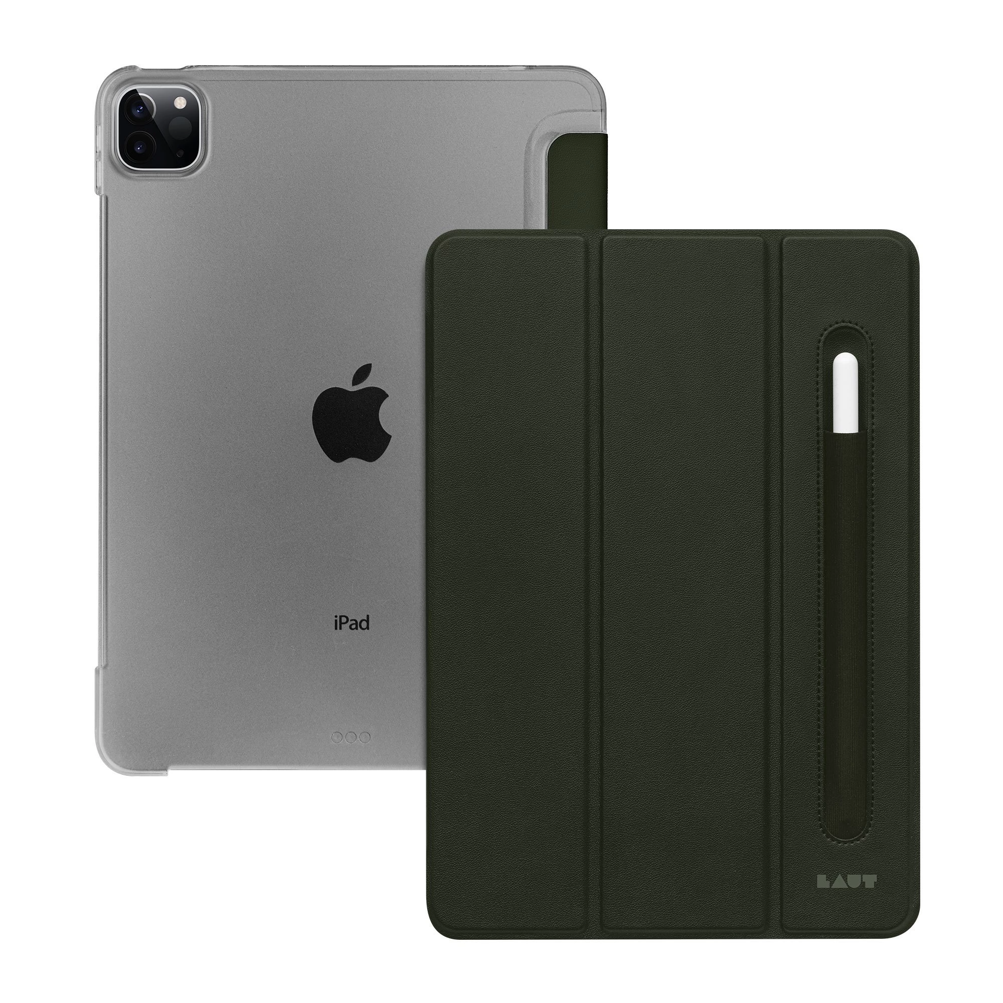 Чехол-книжка LAUT HUEX Smart Case для iPad Pro 12,9" (2021/2022) - Military Green (L_IPP21L_HP_MG)
