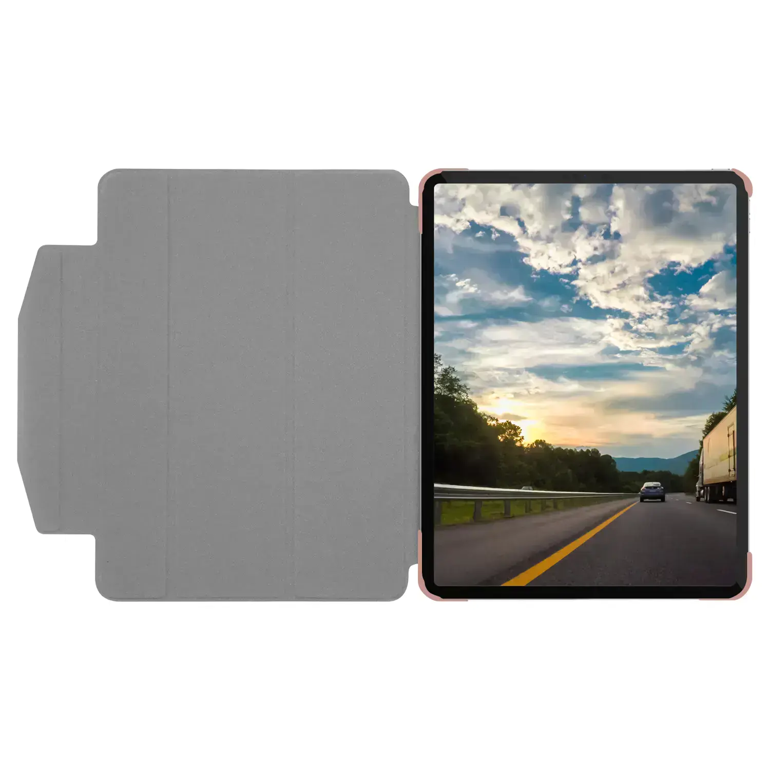 Чехол-книжка Macally Protective Case for iPad Pro 12.9" (2020/2021) - Pink (BSTANDPRO5L-RS)