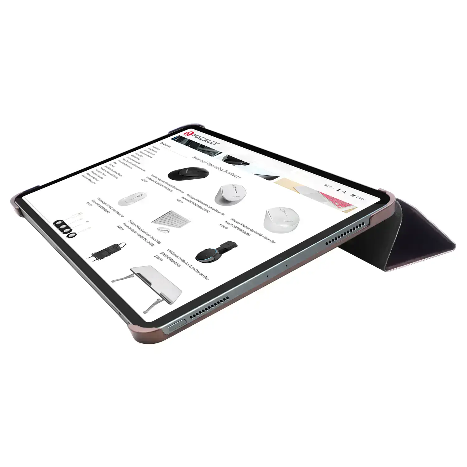 Чехол-книжка Macally Protective Case for iPad Pro 12.9" (2020/2021) - Pink (BSTANDPRO5L-RS)