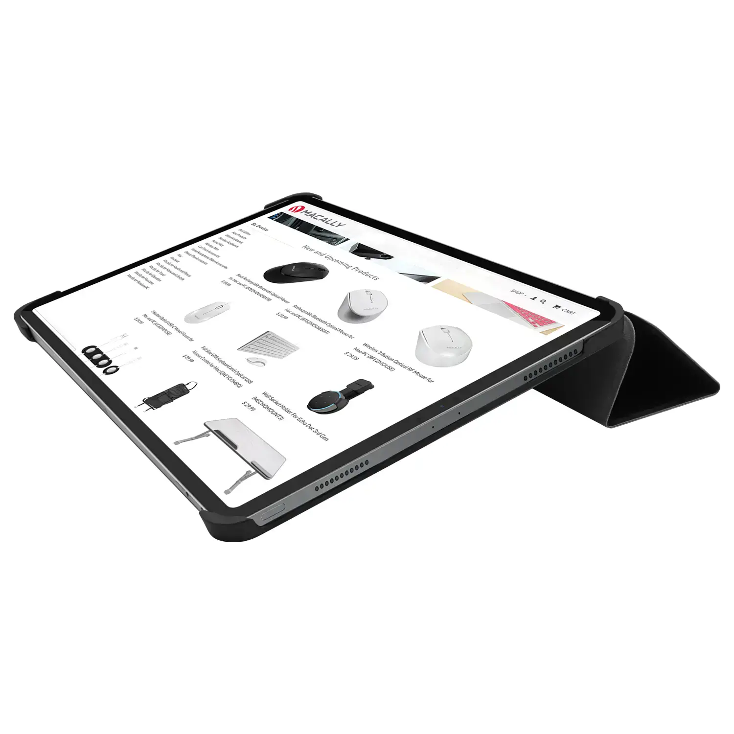 Чехол-книжка Macally Protective Case for iPad Pro 12.9" (2020/2021) - Black (BSTANDPRO5L-B)