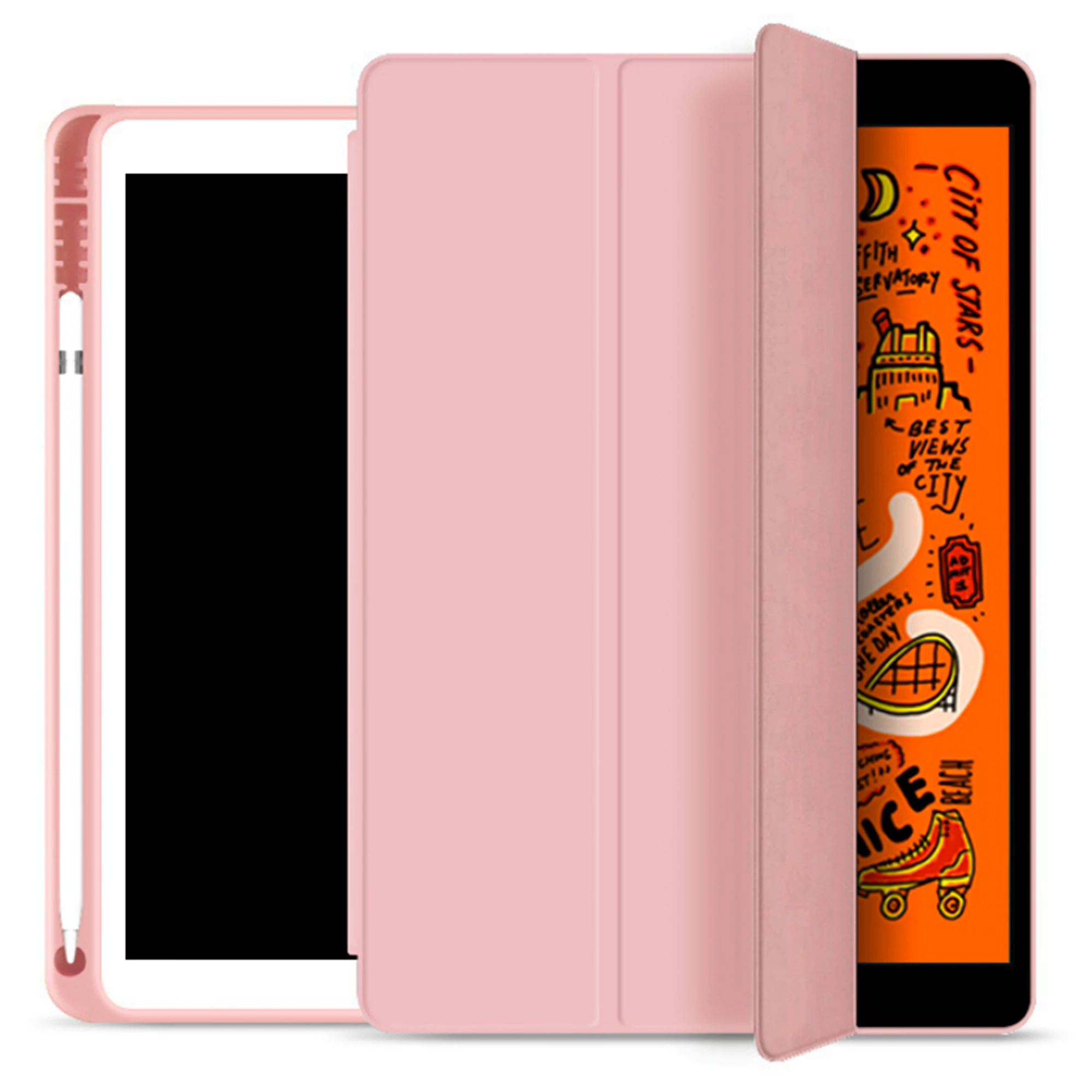 Чохол-книжка WIWU Smart Folio with pencil holder for iPad 10.2" Sand Pink