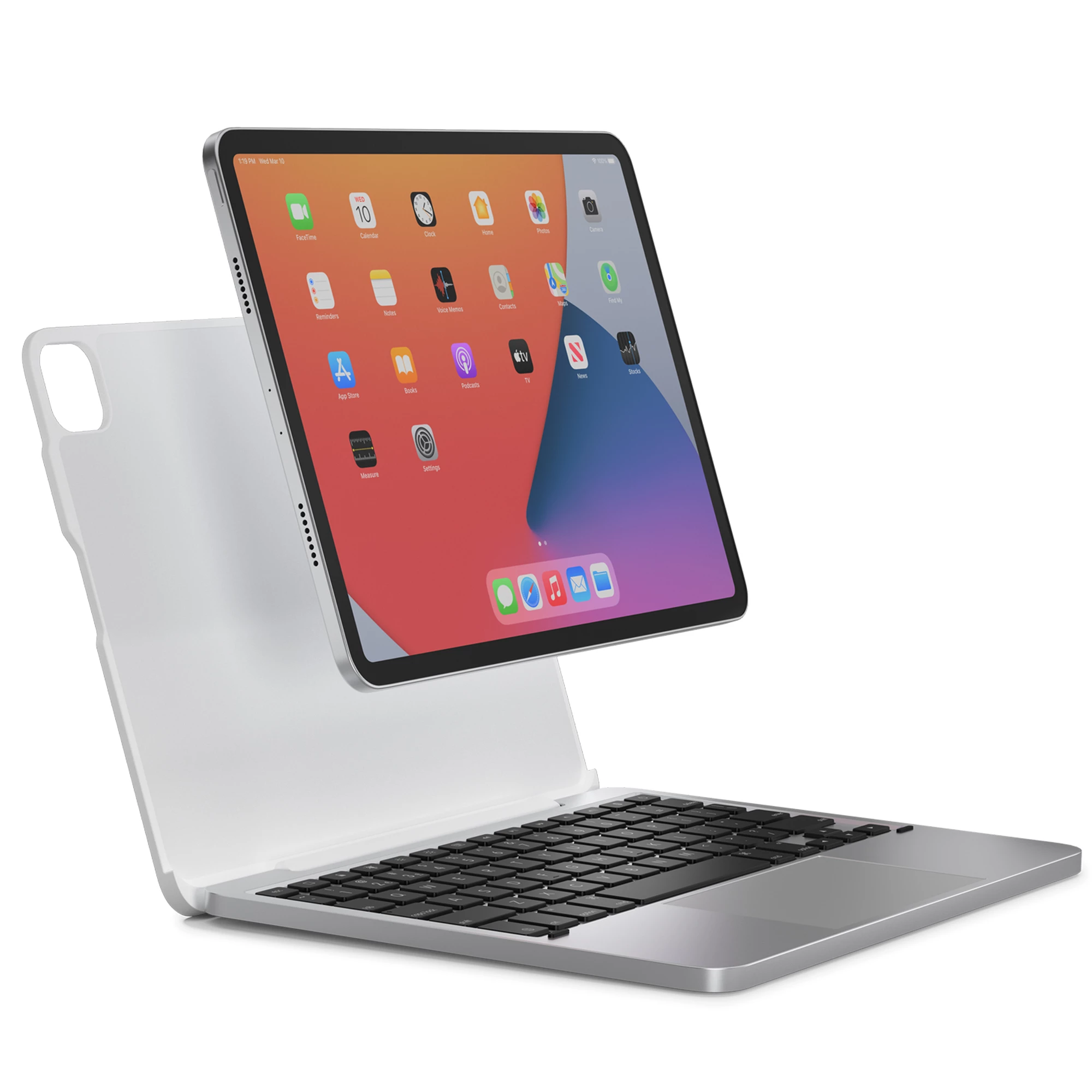 Keyboard with Trackpad Brydge MAX+ White for iPad Air (4th Gen) and iPad Pro 11-inch (1st, 2nd and 3rd Gen) (BRY4033)