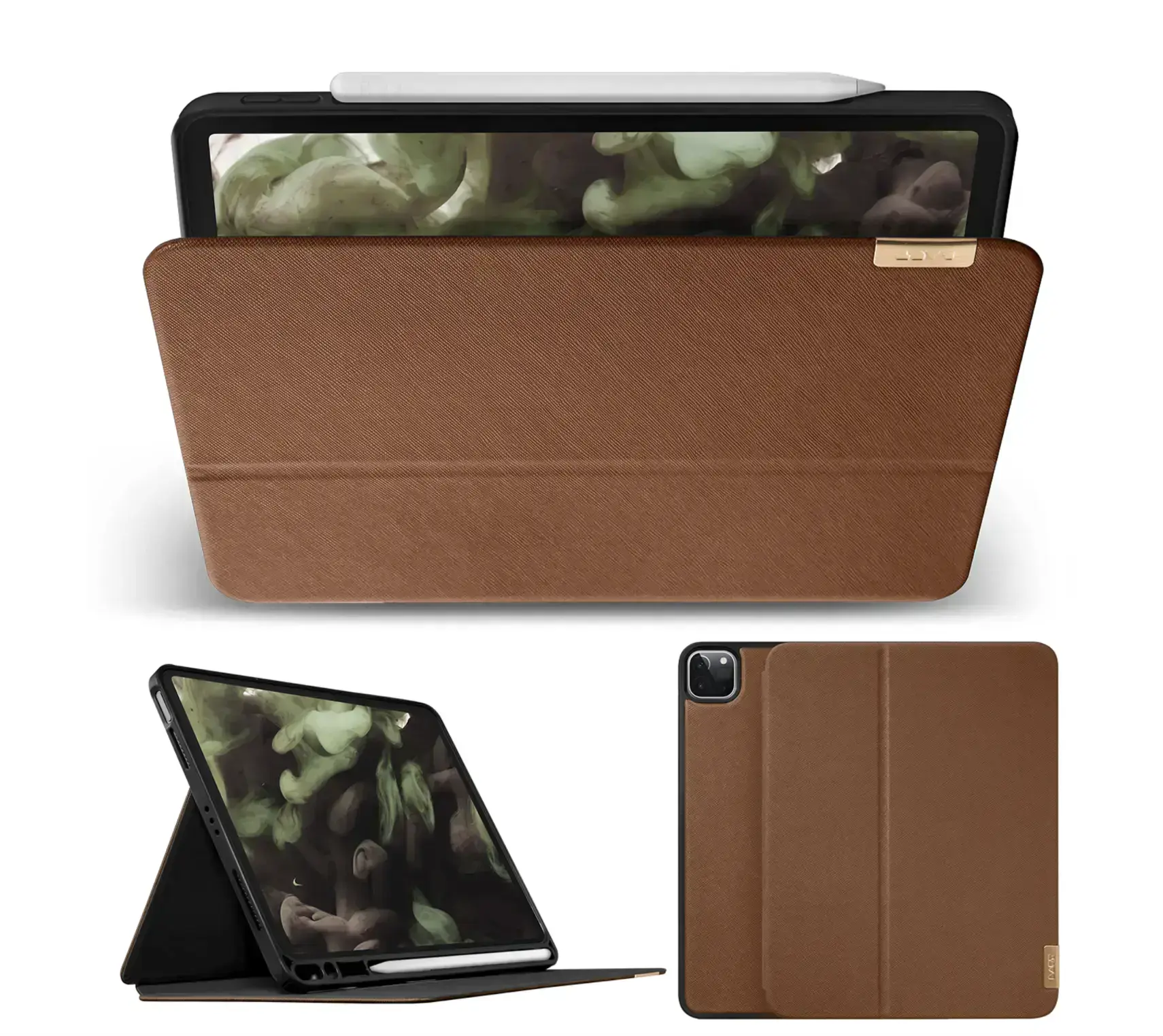 Чехол-книжка LAUT PRESTIGE FOLIO iPad Pro 12.9” (2022/2021/2020/2018) - Tan Brown (L_IPP21L_PR_BR)