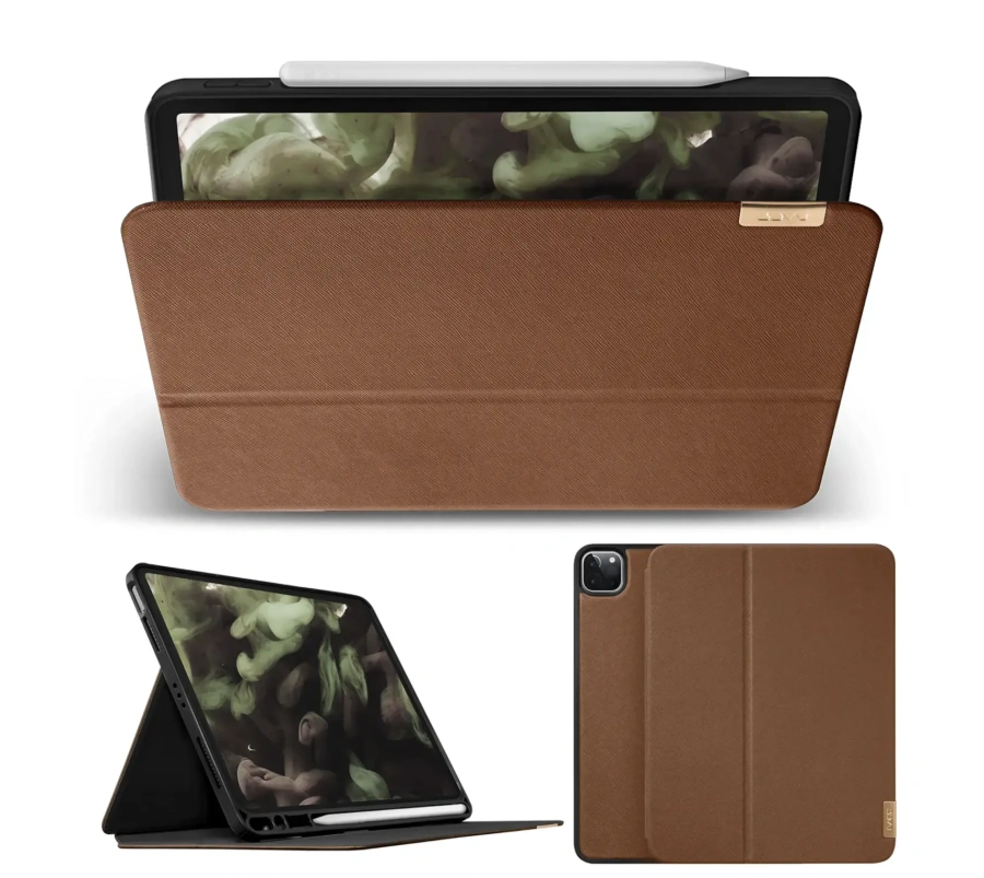 Чохол-книжка LAUT PRESTIGE FOLIO iPad Pro 12.9” (2022/2021/2020/2018) - Tan Brown (L_IPP21L_PR_BR)