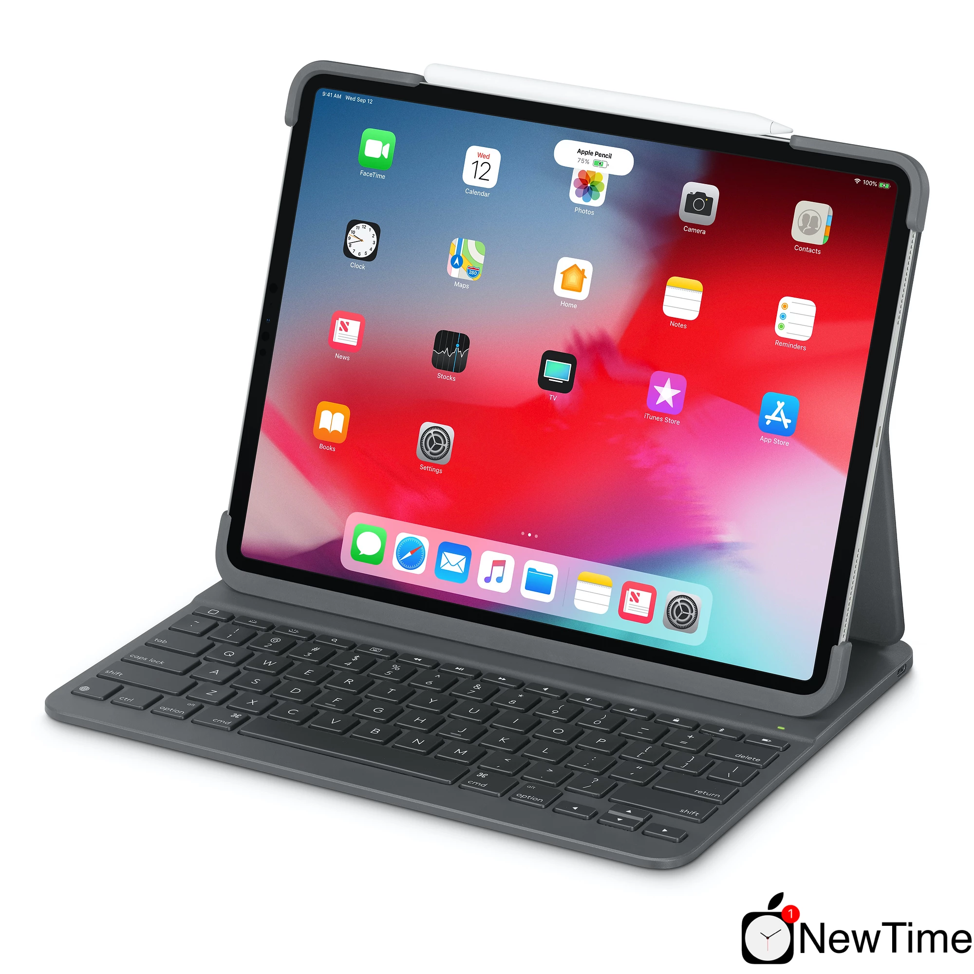 Logitech Slim Folio Pro Case with Integrated Bluetooth Keyboard for 12.9" iPad Pro (920-009124)