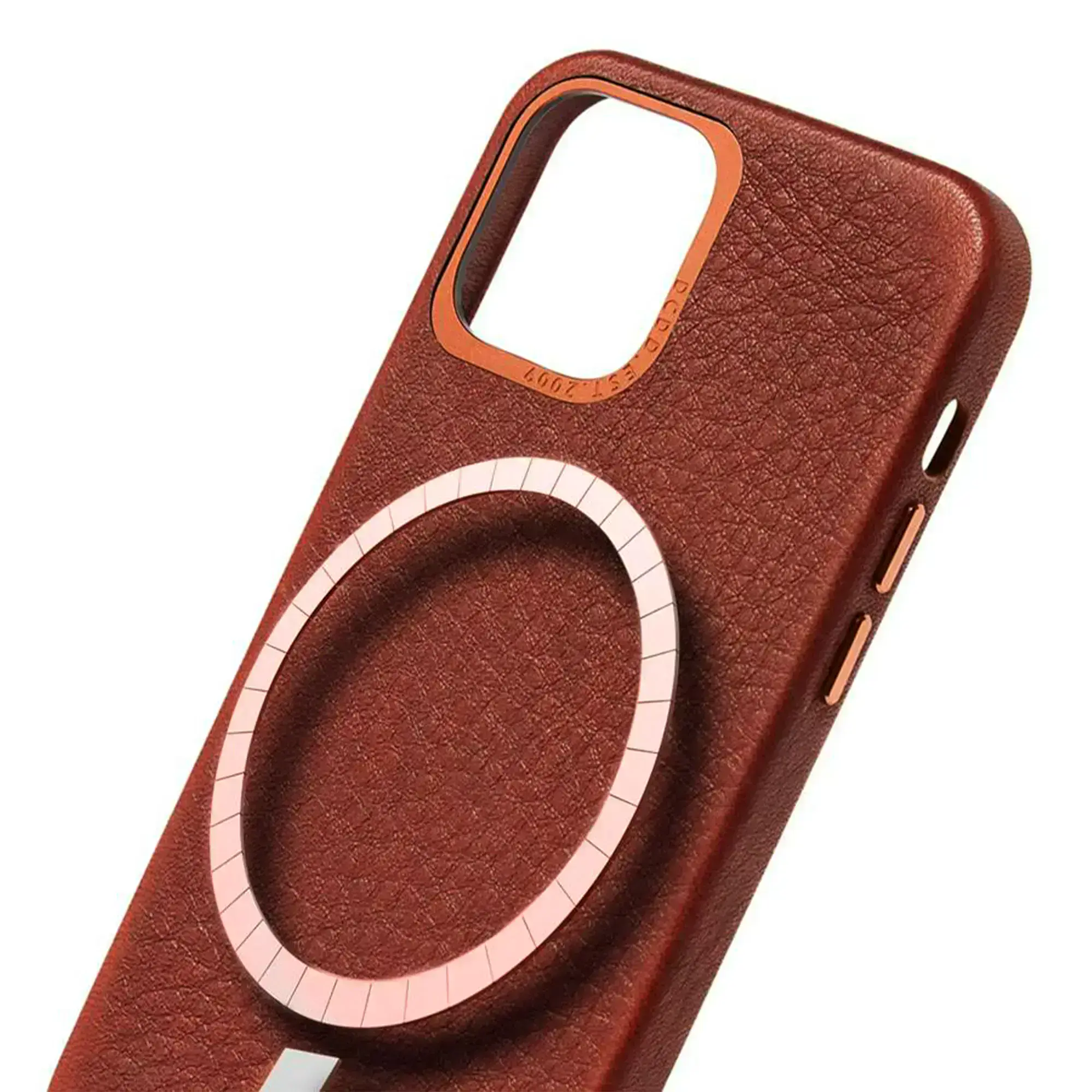 Чохол DECODED Leather Back Cover for iPhone 12 | 12 Pro with Magsafe - Brown (D20IPO61BC6CBN)