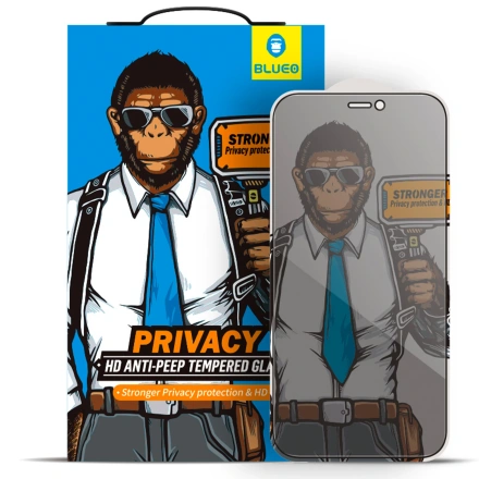 Защитное стекло Blueo 2.5D Stronger Privacy protection & HD for iPhone 12 | 12 Pro Black