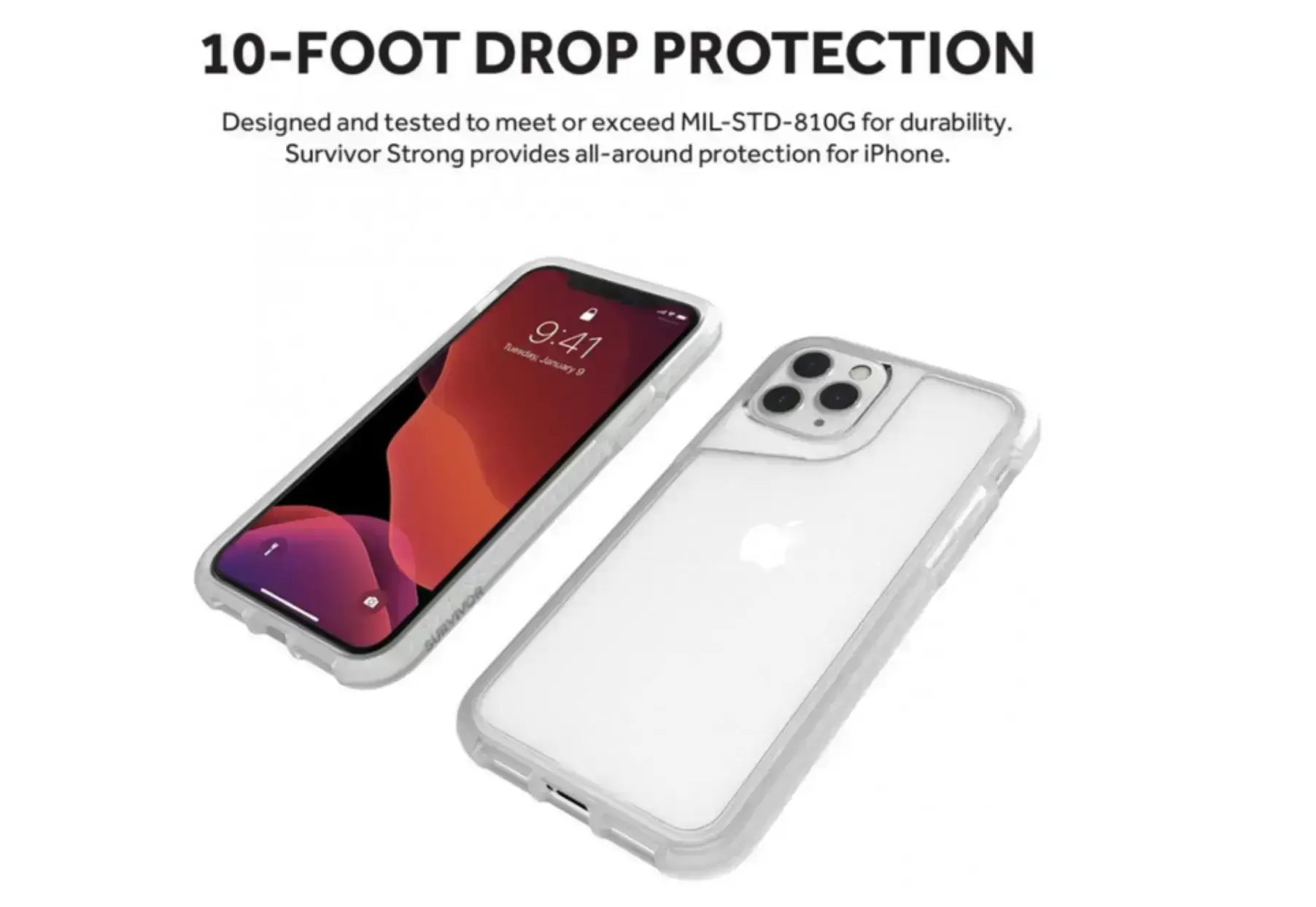 Чехол Griffin Survivor Strong for Apple iPhone 11 Pro - Clear (GIP-023-CLR)