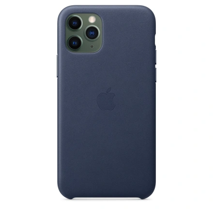 Чехол Apple iPhone 11 Pro Max Leather Case - Midnight Blue (MX0G2)