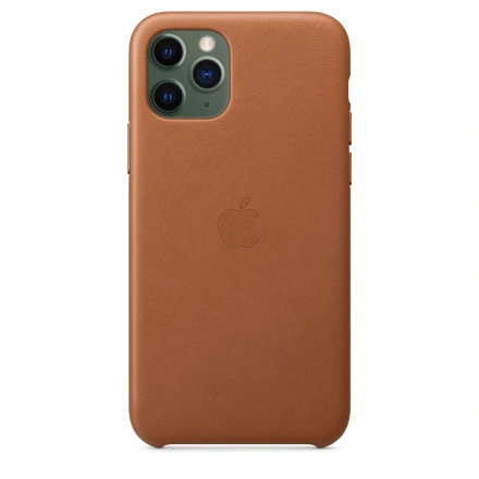 Чехол Apple iPhone 11 Pro Max Leather Case - Saddle Brown (MX0D2)