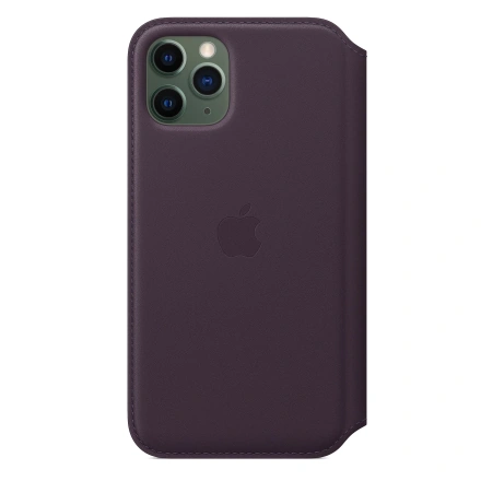 Чехол Apple iPhone 11 Pro Max Leather Folio - Aubergine (MX092)