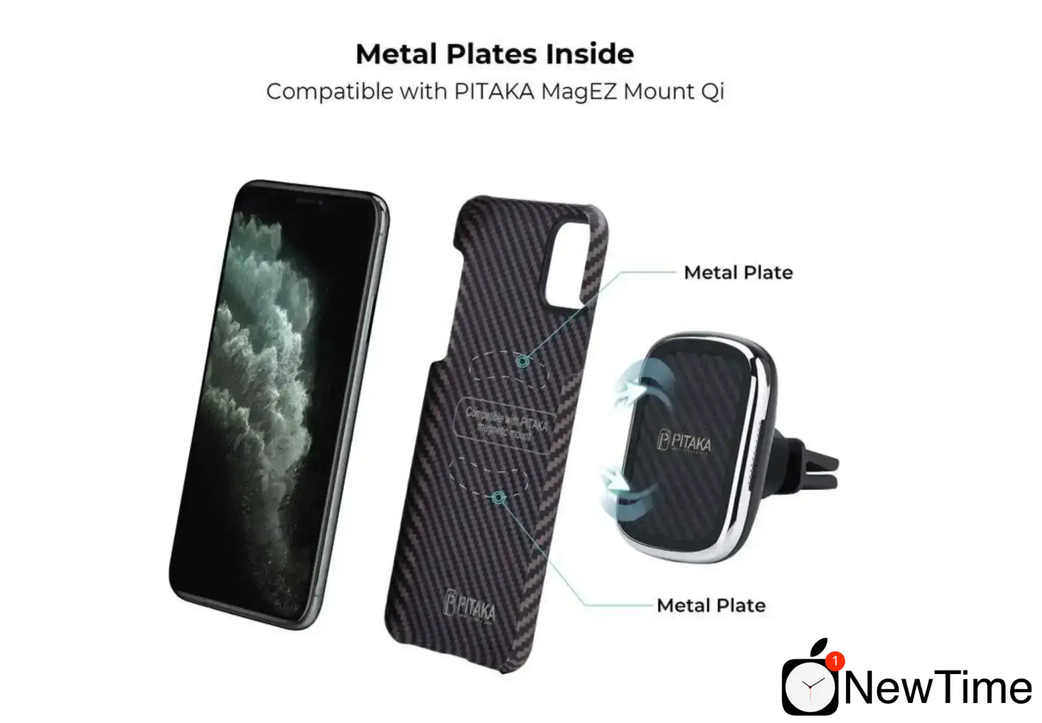 Чохол Pitaka MagEZ for iPhone 11 Pro Black/Rose Gold (KI1106)