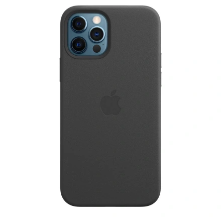 Чохол Apple iPhone 12 Pro Max Leather Case with MagSafe - Black (MHKM3)