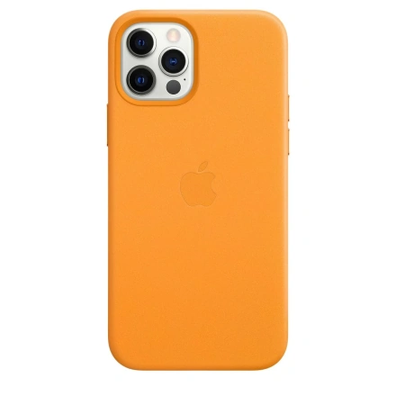 Чехол Apple iPhone 12 Pro Max Leather Case with MagSafe Lux Copy - California Poppy (MHKH3)