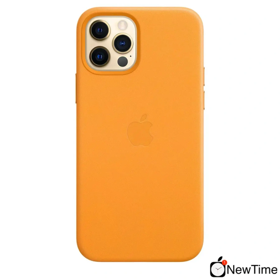 Чехол Apple iPhone 12 Pro Max Leather Case with MagSafe - California Poppy (MHKH3)