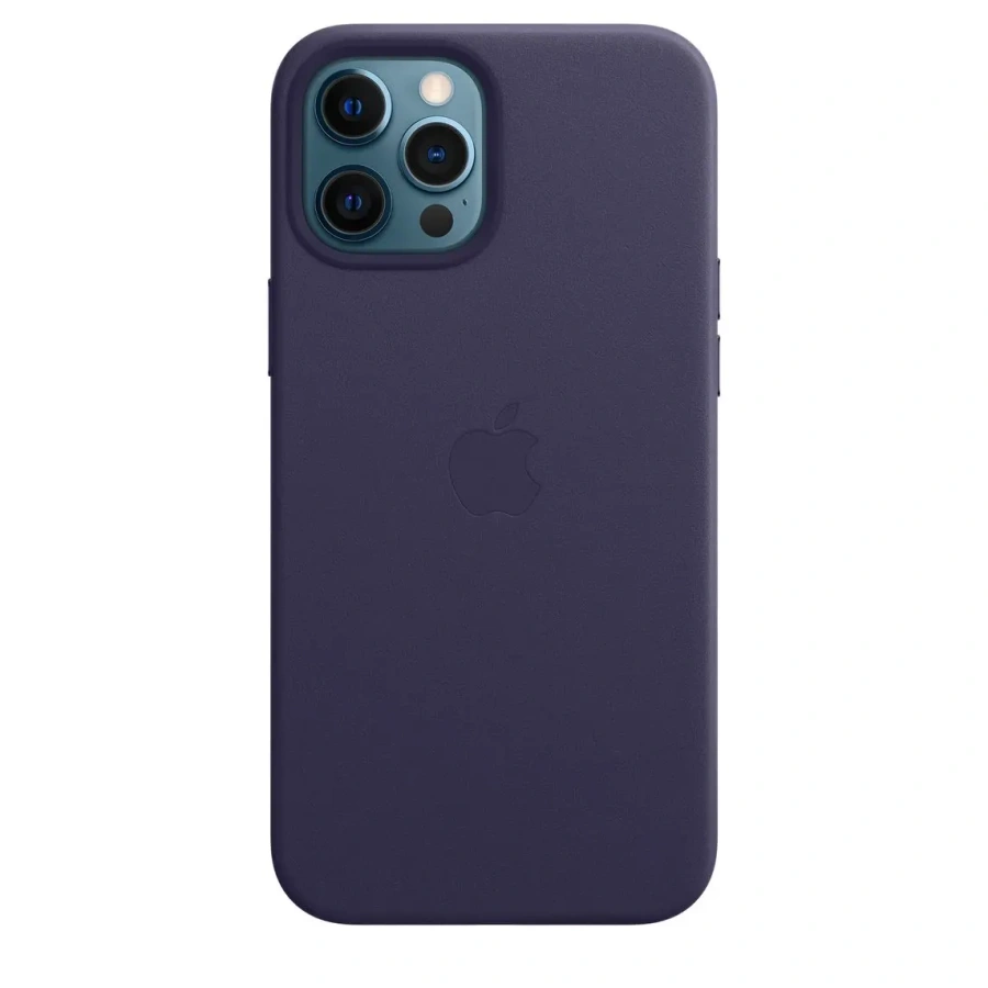 Чохол Apple iPhone 12 Pro Max Leather Case with MagSafe - Deep Violet (MJYT3)