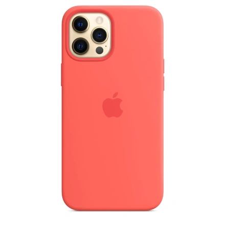 Apple iPhone 12 Pro Max Silicone Case with MagSafe Lux Copy - Pink Citrus (MHL93)
