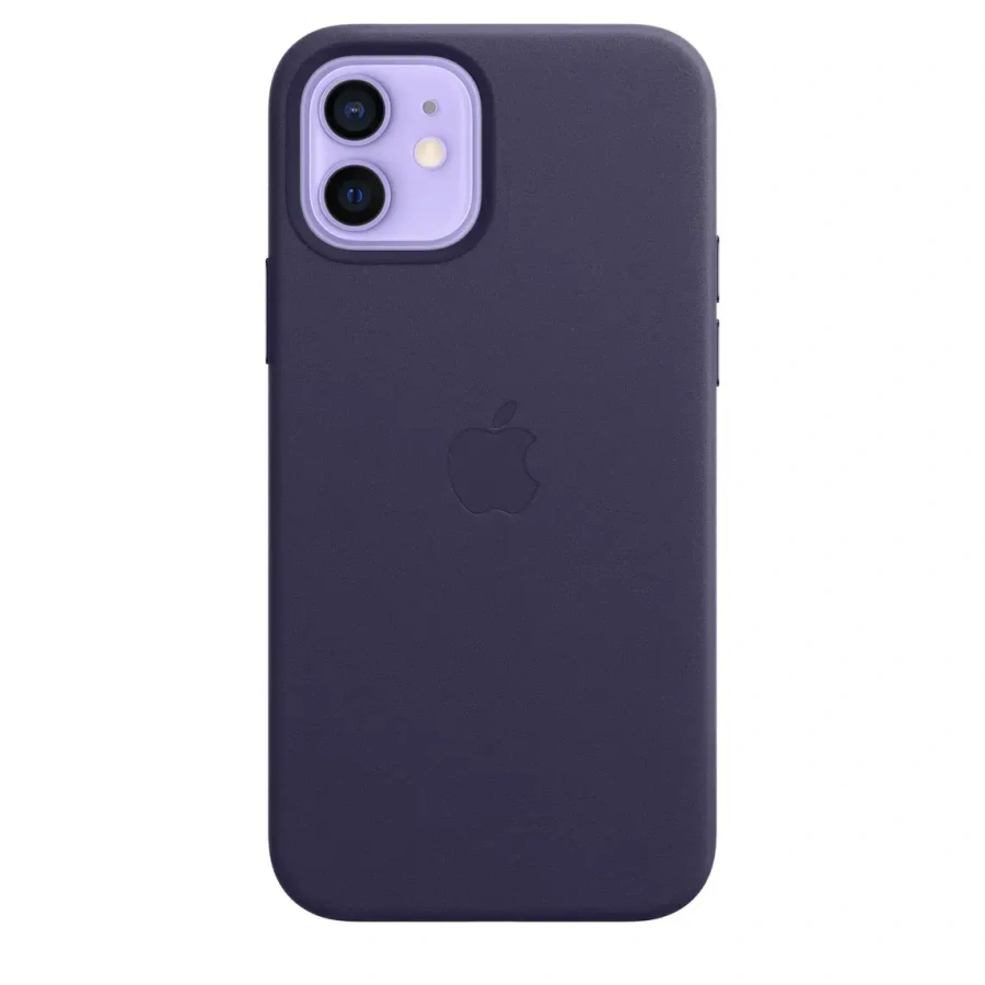 Чохол Apple iPhone 12 | 12 Pro Leather Case with MagSafe - Deep Violet (MJYR3)