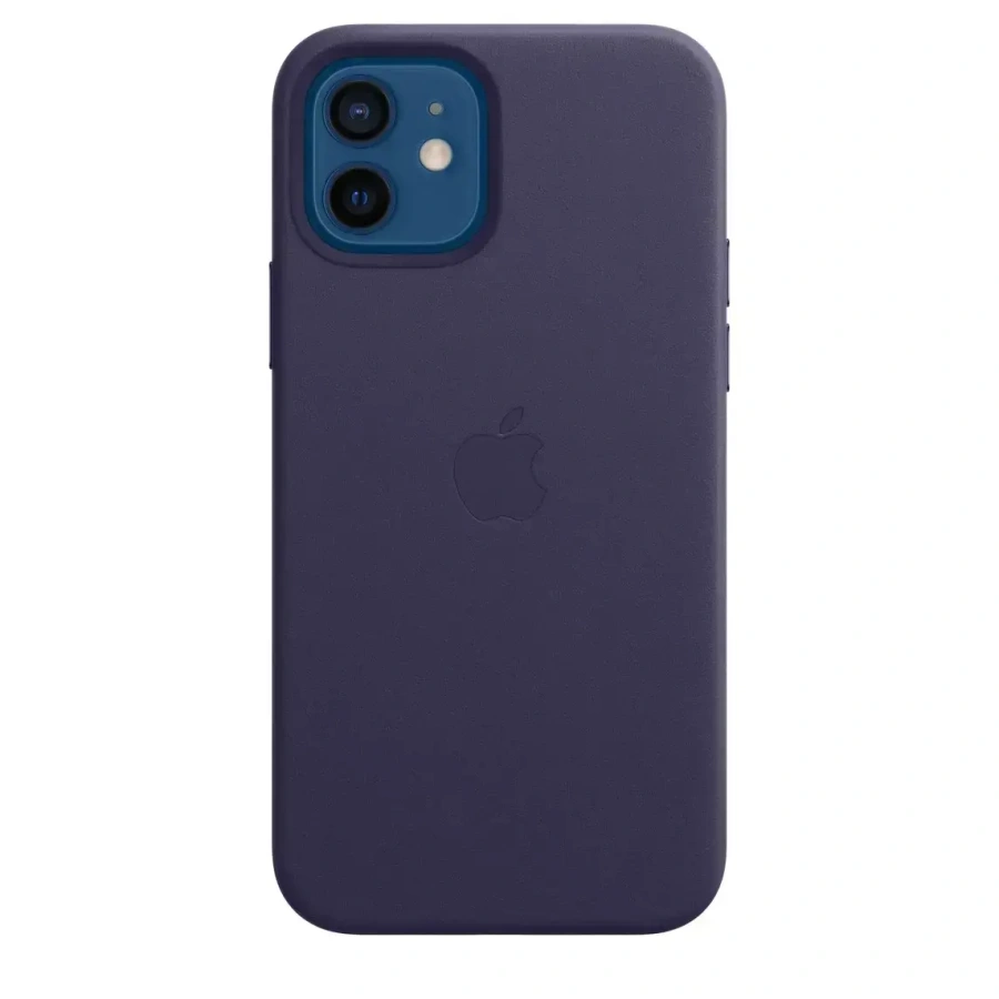 Чохол Apple iPhone 12 | 12 Pro Leather Case with MagSafe - Deep Violet (MJYR3)
