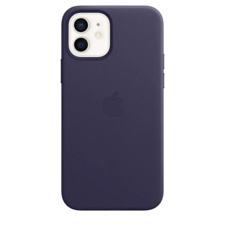 Чохол Apple iPhone 12 | 12 Pro Leather Case with MagSafe - Deep Violet (MJYR3)
