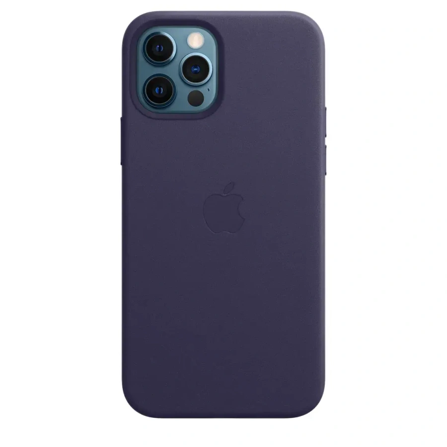 Чохол Apple iPhone 12 | 12 Pro Leather Case with MagSafe - Deep Violet (MJYR3)