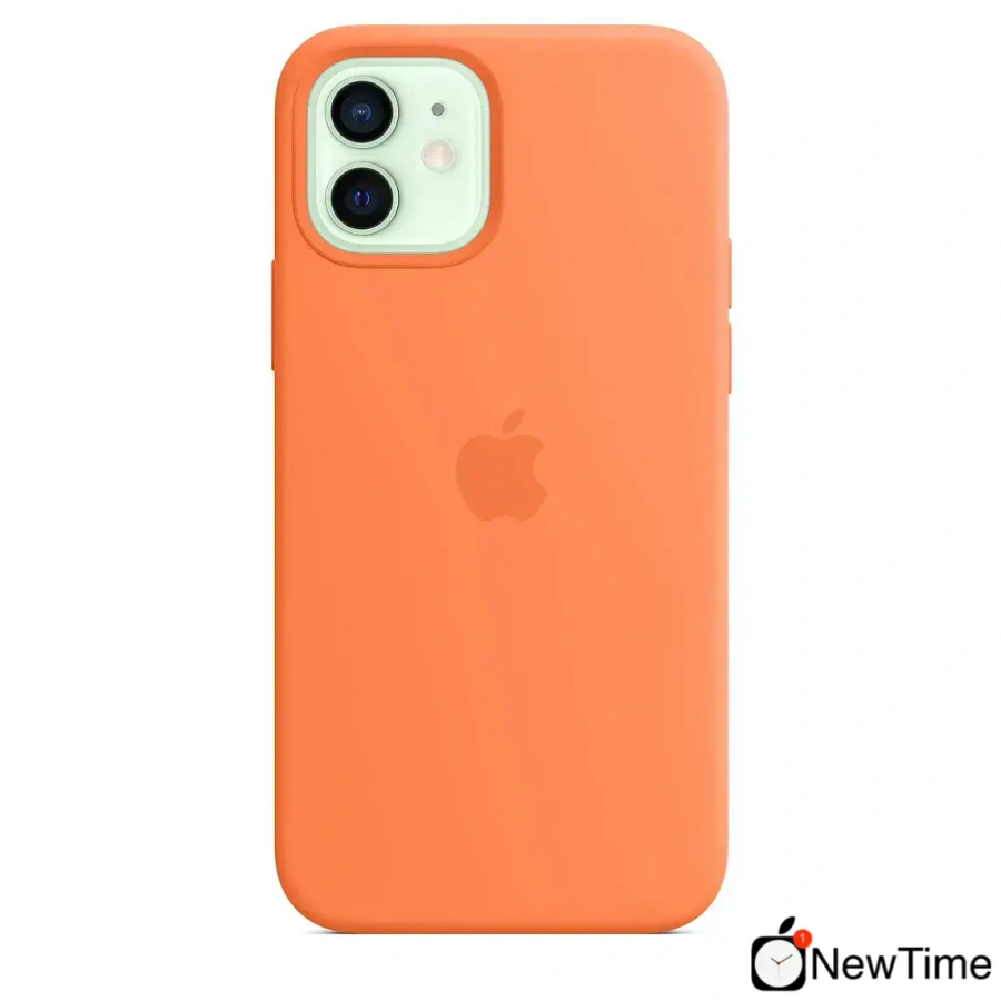 Чехол Apple iPhone 12 | 12 Pro Silicone Case with MagSafe Lux Copy - Kumquat (MHKY3)