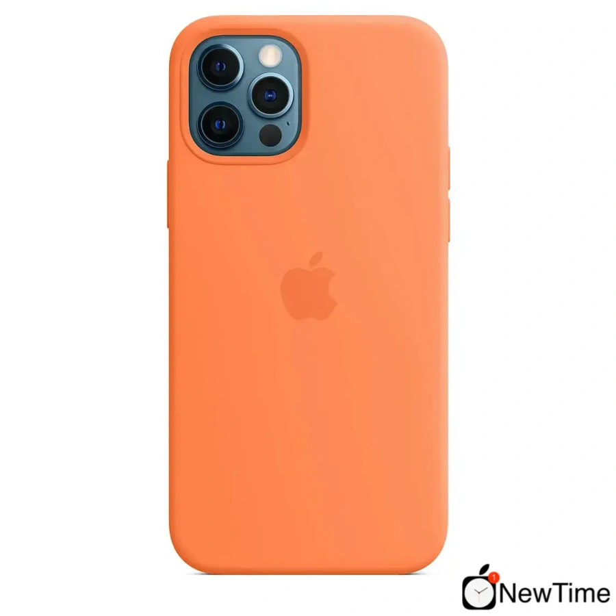 Чехол Apple iPhone 12 | 12 Pro Silicone Case with MagSafe Lux Copy - Kumquat (MHKY3)