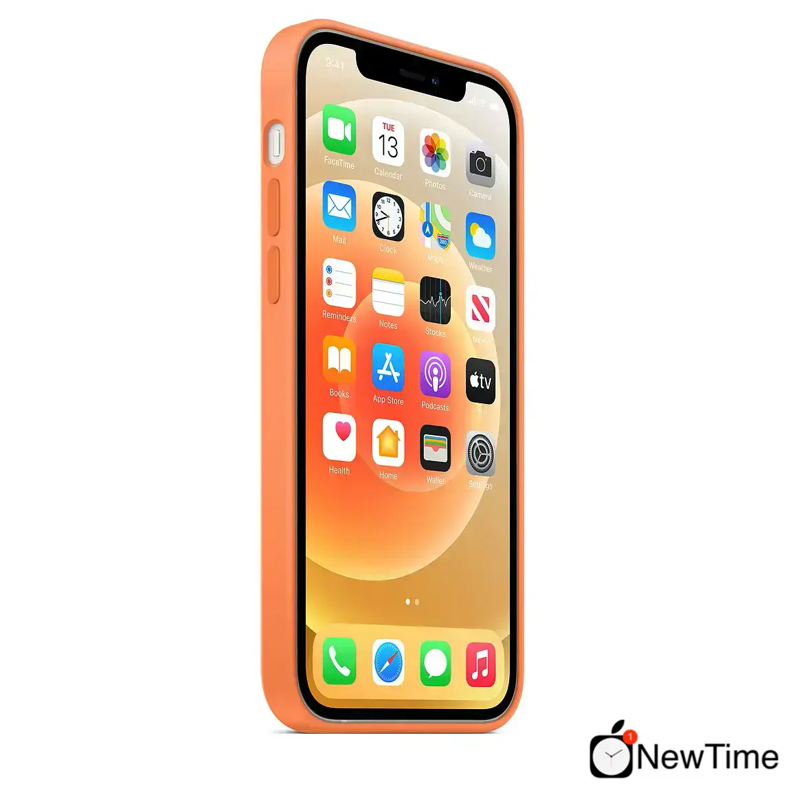 Чехол Apple iPhone 12 | 12 Pro Silicone Case with MagSafe Lux Copy - Kumquat (MHKY3)