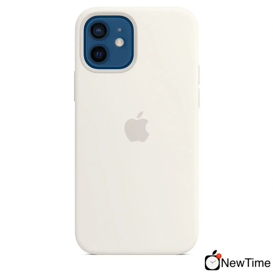 Чехол Apple iPhone 12 | 12 Pro Silicone Case with MagSafe Lux Copy - White (MHL53)