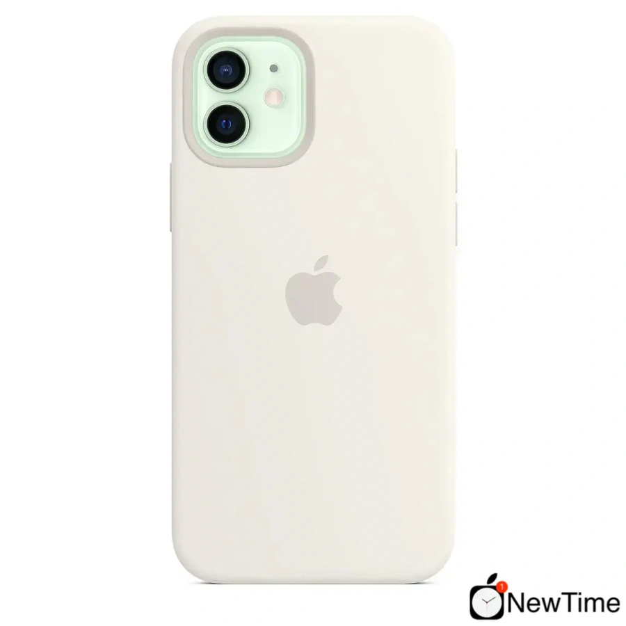 Чехол Apple iPhone 12 | 12 Pro Silicone Case with MagSafe Lux Copy - White (MHL53)