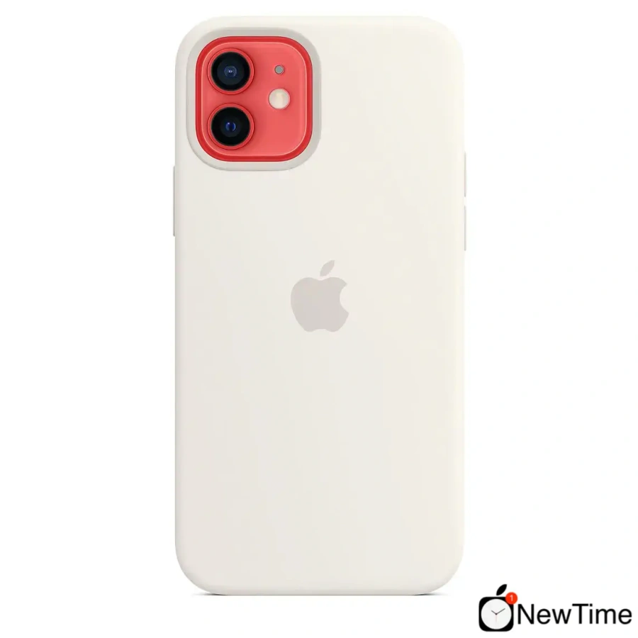 Чехол Apple iPhone 12 | 12 Pro Silicone Case with MagSafe Lux Copy - White (MHL53)