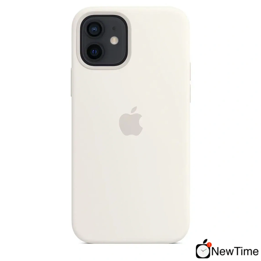Чехол Apple iPhone 12 | 12 Pro Silicone Case with MagSafe Lux Copy - White (MHL53)