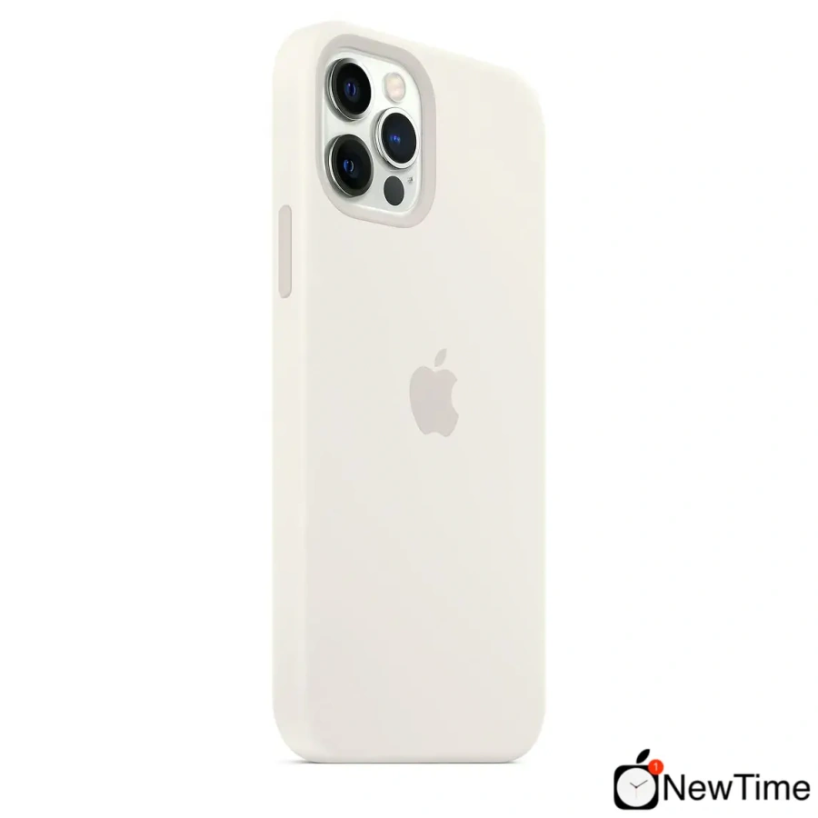Чехол Apple iPhone 12 | 12 Pro Silicone Case with MagSafe Lux Copy - White (MHL53)
