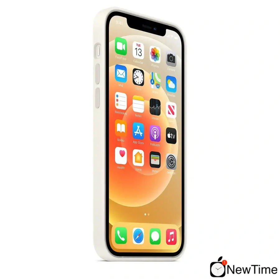 Чехол Apple iPhone 12 | 12 Pro Silicone Case with MagSafe Lux Copy - White (MHL53)