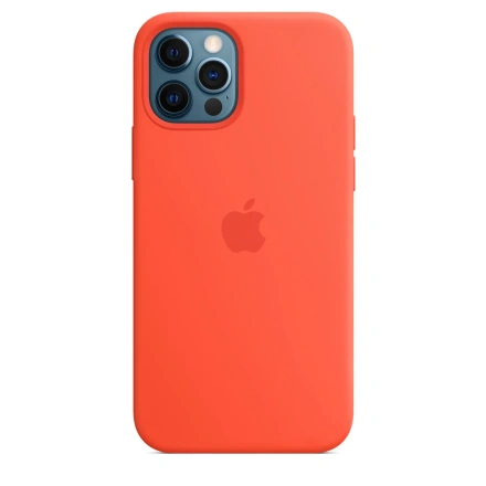 Чехол Apple iPhone 12 | 12 Pro Silicone Case with MagSafe Lux Copy - Electric Orange (MKTR3)
