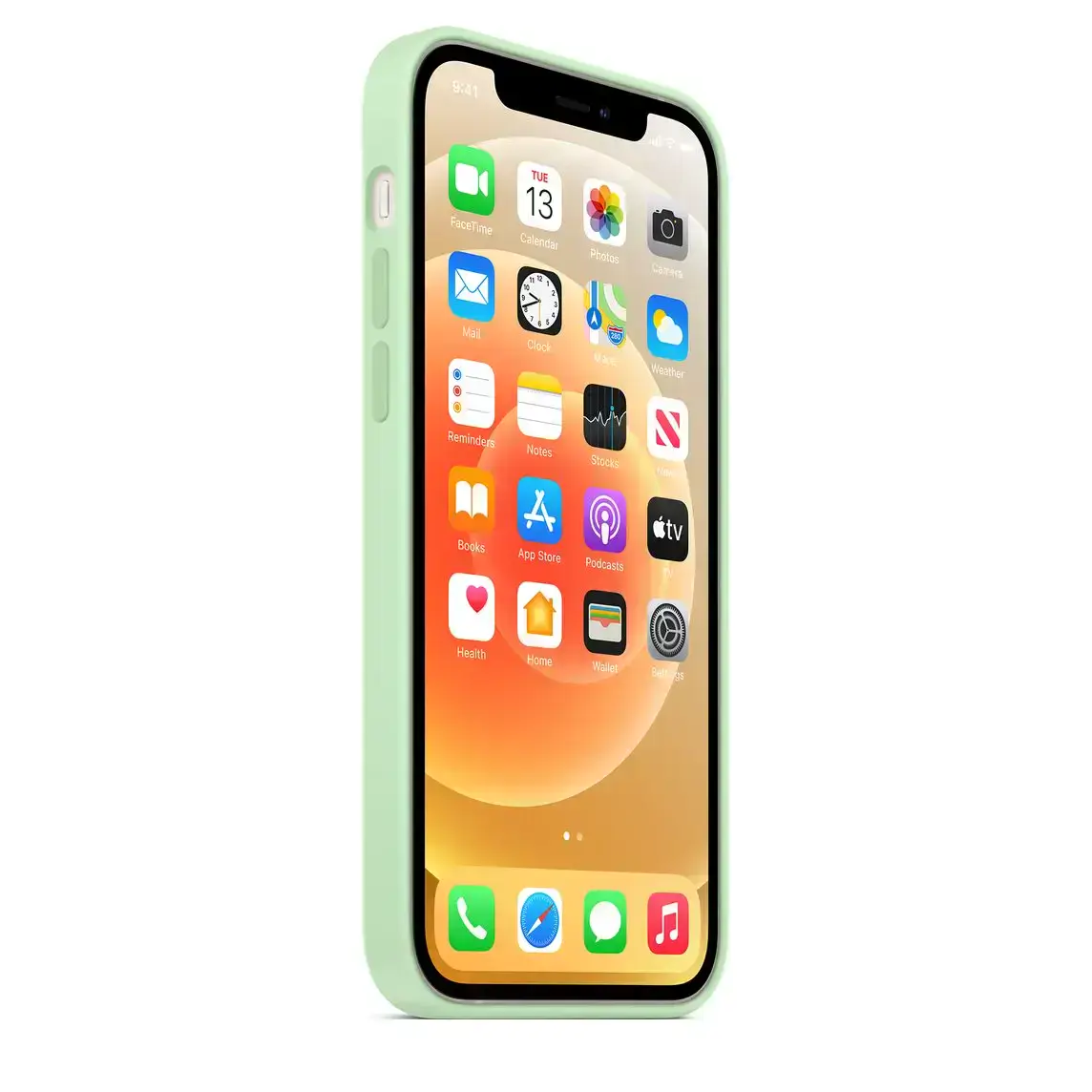 Чехол Apple iPhone 12 | 12 Pro Silicone Case with MagSafe Lux Copy - Pistachio (MK003)