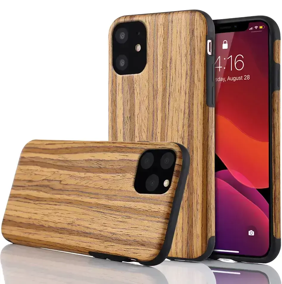 Чохол Slim Wood Grain для iPhone 12 | 12 Pro - Light Brown