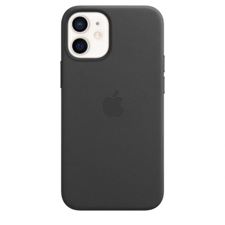 Чохол Apple iPhone 12 mini Leather Case with MagSafe - Black (MHKA3)