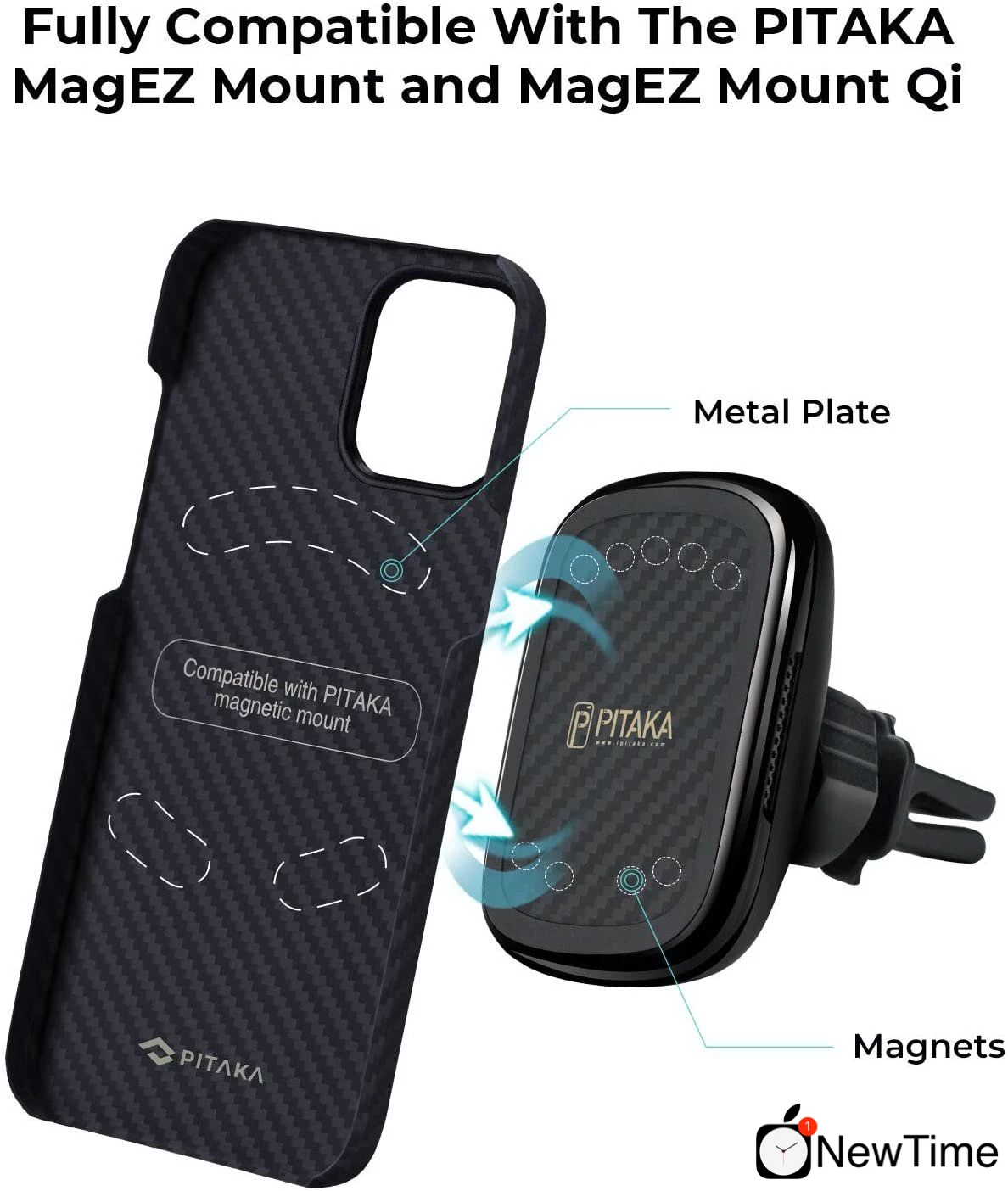 Купить Чехол Pitaka MagEZ Case Twill Black/Grey for iPhone 12 mini (KI1201)  выгодно в Киеве | цена и обзор в интернет магазине NewTime